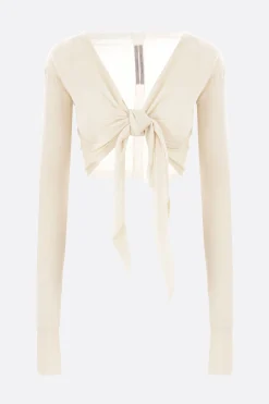 Women RICK OWENS wool crop wrap cardigan