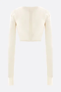 Women RICK OWENS wool crop wrap cardigan