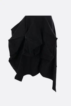 Women YOHJI YAMAMOTO wool destructured skirt