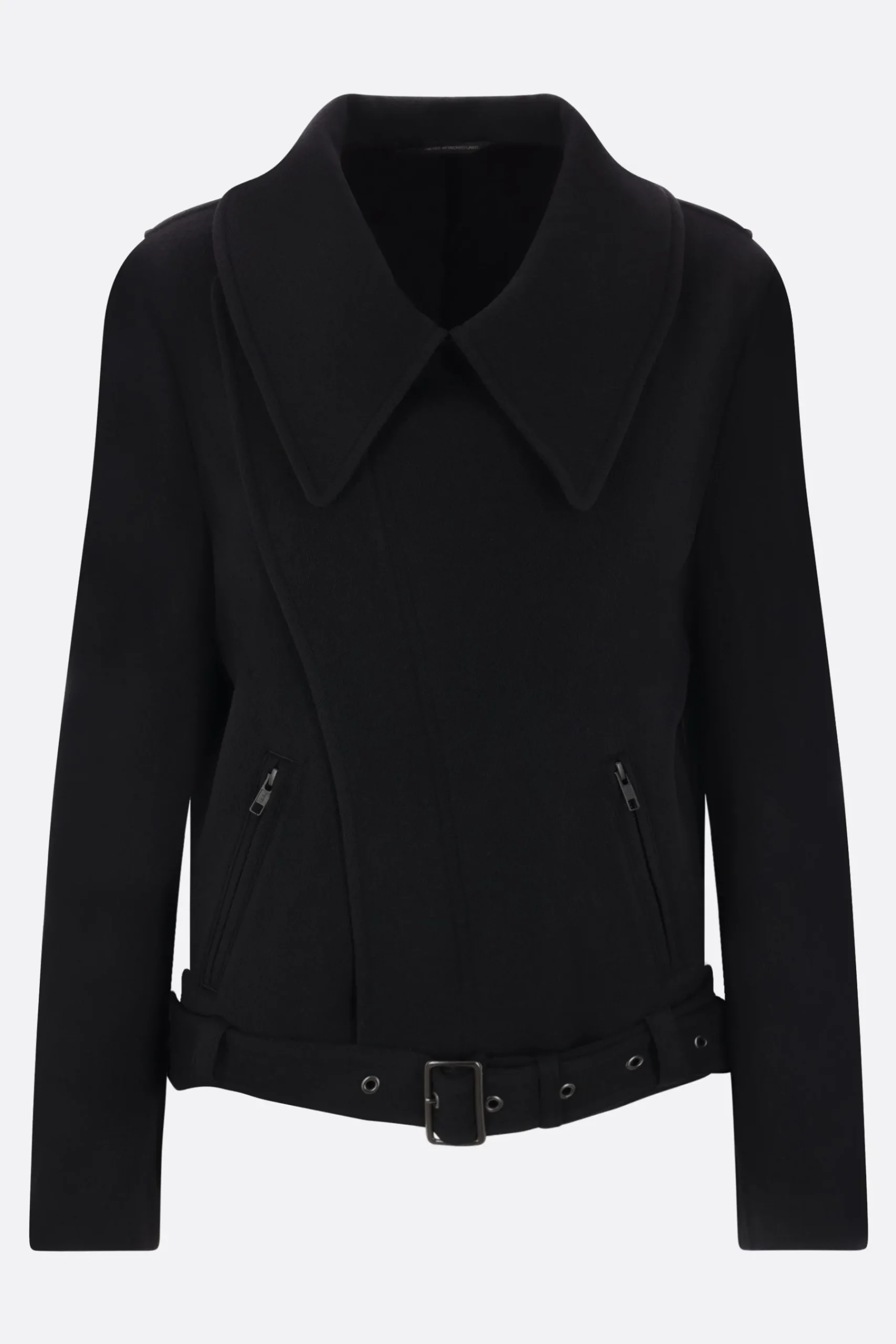 Women Y'S wool flannel biker jacket