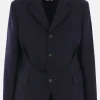Women COMME DES GARÇONS COMME des GARÇONS wool jacket with destructured hem