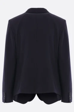 Women COMME DES GARÇONS COMME des GARÇONS wool jacket with destructured hem