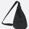 Women DISCORD YOHJI YAMAMOTO Y small grainy leather one-shoulder backpack