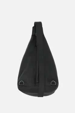 Women DISCORD YOHJI YAMAMOTO Y small grainy leather one-shoulder backpack